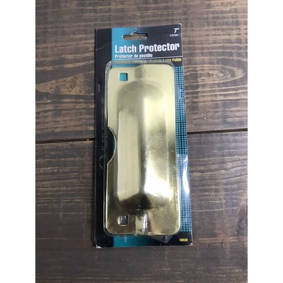 Ultra Hardware 59038 7” Polished Brass Door Latch Protector NEW - Picture 1 of 4